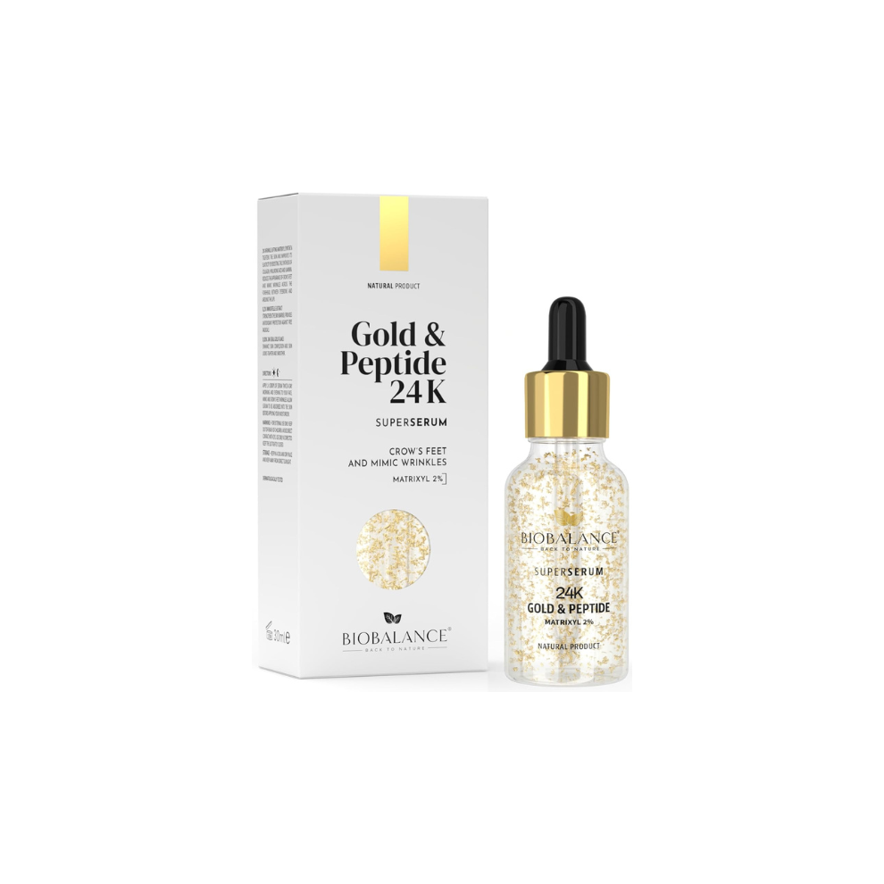 Gold Biobalance & Peptide 24K Super Serum | Anti-Aging Firming Facial Serum For Wrinkles, Radiant & Youthful Skin - 30Ml