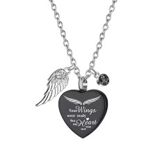 Memorial Jewelry Urn Necklace Memorial Jewelry For-Black