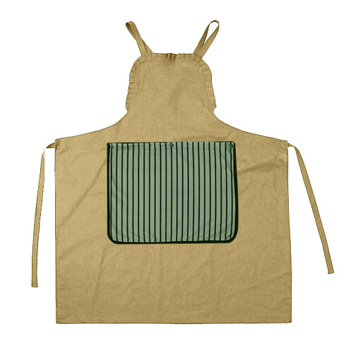 Tablier de cuisine multi-usage avec essuie-mains-Kaki foncé 2