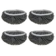 4PCS Plush Mop Replacement Pad Soft Refill Pad for-Dark Gray 2