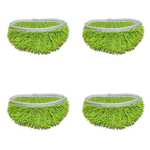 4PCS Soft Plush Mop Refills Pad Replacement Pad For-Green 2