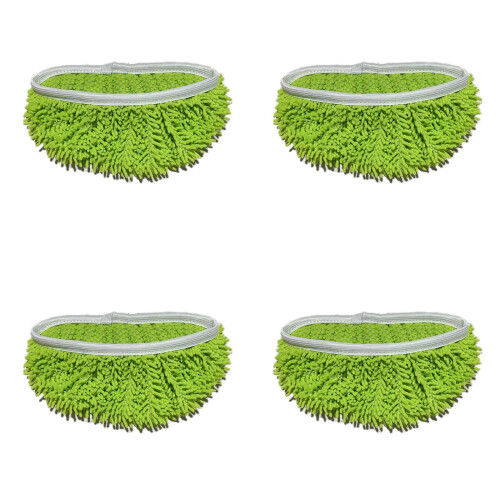 4PCS Soft Plush Mop Refills Pad Replacement Pad For-Green 2