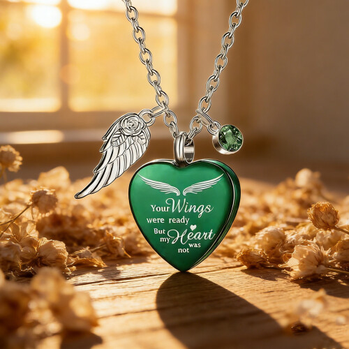 Collier d'urne de bijoux commémoratifs, bijoux-Vert 2
