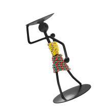 Eisen-Figur, afrikanische Stammesdame, Teelichthalter,-Typ A