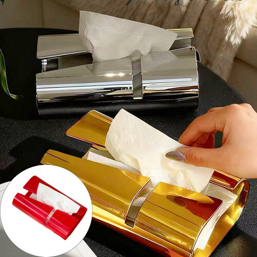 Unique Shape Desktop Napkin Dispenser Home Decors Tissue-Yellow 2