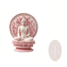 Statue de bouddha en acrylique 2D avec Base, ornement décoratif