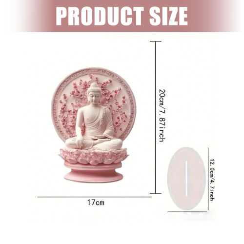 Mindfulness 2D Acrylic Buddhas Statue Meditating Figurine for 2