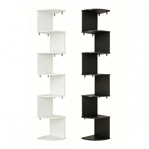 Adaptable 5 Shelf Corner Solution For Maximizing Space In-White 1