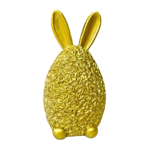 Figurine de lapin en résine, Design élégant de fleur de Rose-1 2
