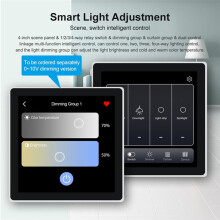 Tuya T3E Pro Control Panel Touch Screen Panel Zigbee Intelligent Home Wall Push Light White