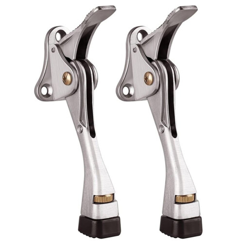 Deurstopper 2-Pack Kickdown Deurstop Verstelbare Hoogte en Rubberen Tip 4 Inch Deurhouder
