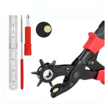Plier Hole Punching Machine Round Hole Perforator Tool Make Hole Puncher for Watchband Cards Leather Belt