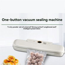 Vacuum Sealer Small Food Vacuum Machine Fresh-Keeping Compression Sealing Machine Household Sealing Machine White (EU)