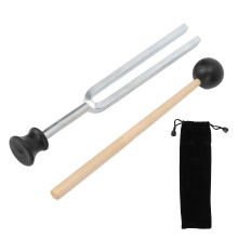 256Hz Stainless Steel Tuning Fork Set with Storage Bag for Mental Clarity