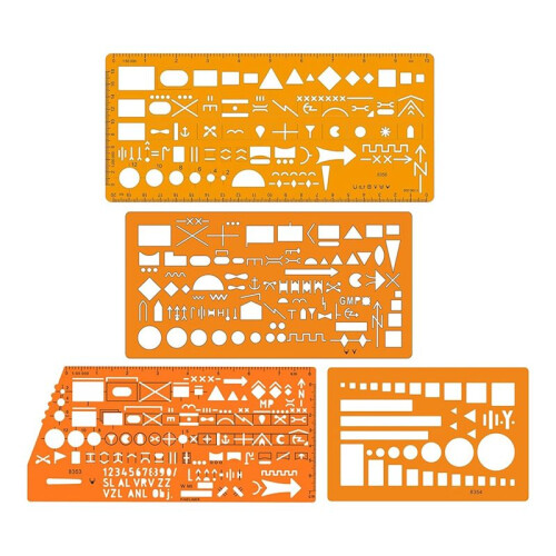 Map Marking Template Stencil Set - with 1:50,000 & 1:100,000 Scales for Precision Marking 1