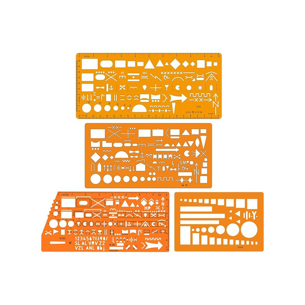 Map Marking Template Stencil Set - With 1:50,000 & 1:100,000 Scales For Precision Marking 4711147557840