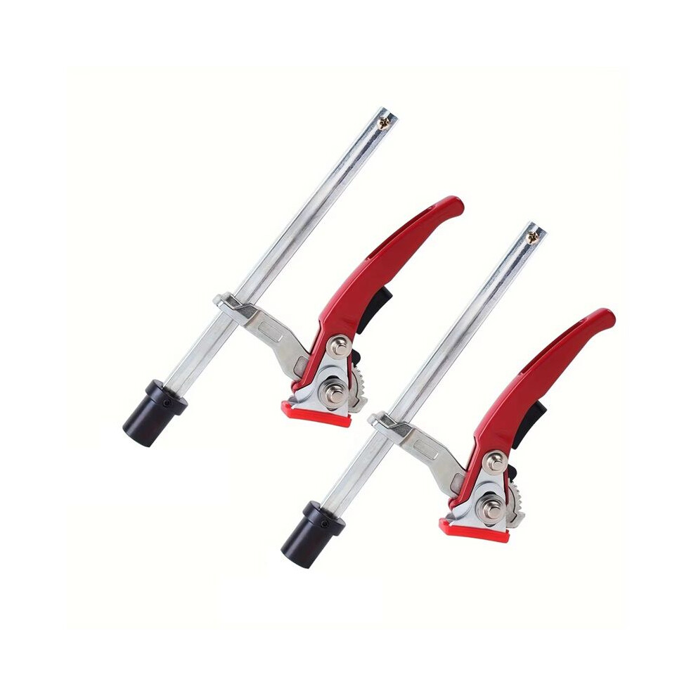2Pcs Desktop Dog Hole Fixing Clamp, Adjustable Steel Table Clamp For Woodworking Workbench Fixing Ratchet F Clamp 20Mm 6033987371393