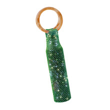 Porte-vin délicat fabriqué à la main avec des cristaux-Vert