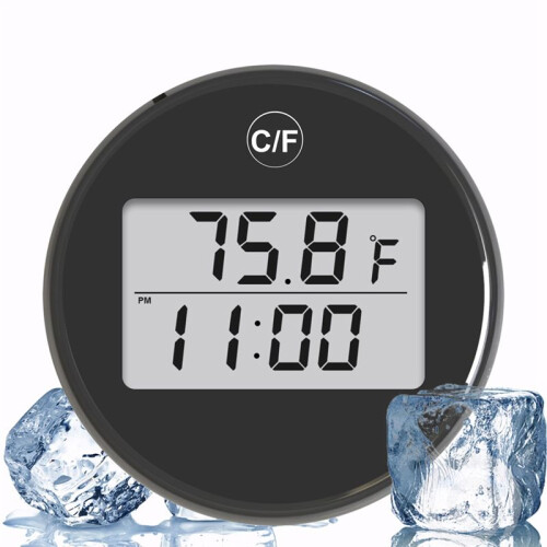 Water Bath Thermometer Small Floating Waterproof Ice Bath Thermometer with LCD Display Waterproof Cold Plunge