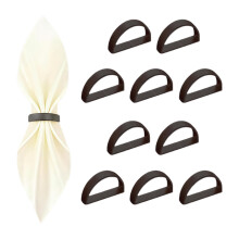 10Pcs Premium Metal Napkin Rings Perfect For Holiday And Family