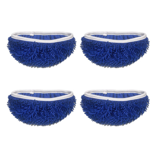4PCS Soft Plush Mop Refills Pad Replacement Pad For Home-Blue 1