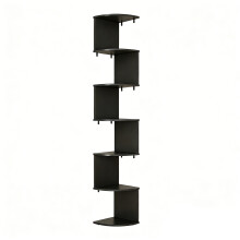 Elegant 7 Level Radiating Corner Shelf Unit Ideal For-Black