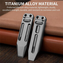 Titanium Alloy Wrench Multi-Function Adjustable Wrench Portable Keychain Pocket Tool Pendant Screwdriver for