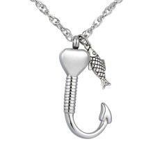 Collier commémoratif en acier inoxydable avec pendentifs-Argent