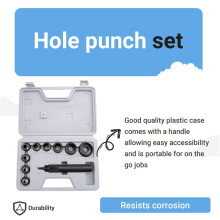 10 Pcs Juego de Punzones Huecos Para Trabajo Pesado Junta de Cuero de Goma de Perforación Diy Herramientas de Perforación de Cuero Herramientas Para
