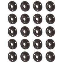20pcs 1/2 Inch Black Cast Iron Pipe Fittings Floor Flange BSP Threaded