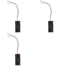 6pcs Black 2-Layers 4 X 1.5V AAA Battery Holder Case Box W Wire Leads