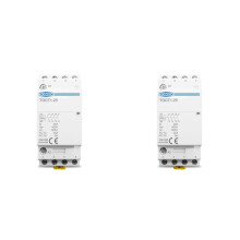 2X TOMZN TOCT1-25 4P 25A 4NO 220V/230V 50/60HZ Din Rail Household Ac Modular Contactor 4NO AC Contactor