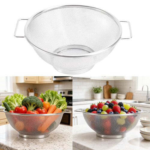 Panier utilitaire de cuisine, passoire en filet en maille-1 2