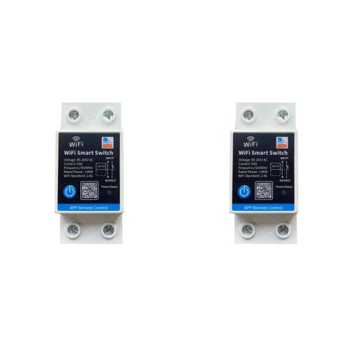 2X 63A   Relay EWelink APP Remote Control Timer Din Rail 2P   Works with for Alexa//Salute