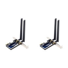 2X 1200 Mbit/S Dualband-WLAN-PCI-E-Adapter mit 4.0-WLAN-Karte für Desktop, Unterstützt Windows 7/8/10/11