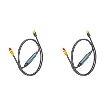 2X USB to Optical SPDIF Converter Analog to Digital Sound Adapter for Enhances Sound Optical Cable