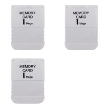 3X für 1 Mega-Speicherkarte für PS1 PS One für  1 Spielkonsole. Spieldaten Speichern. Fortschritt Speichern. 1 MB Speicherkarte