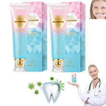 Dazzling White Whitening Toothpaste for Stain Removal and Fresh Breath, Niacinamide Formula, 2 Pack