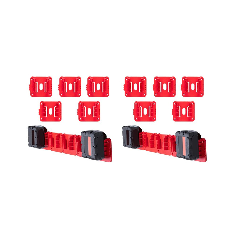 10Pcs For M18 Battery Holder, 18V Lithium Battery Wall Mount Dock, Secure & Organized Battery Storage Solution Brecantia