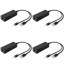 4X 100M 48V to 5V 2.4A POE Splitter Standard Isolated Type-C Power Supply Module POE Splitter
