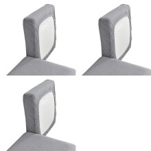 6X Housse de Coussin de Canapé Extensible en Tissu Très Extensible Housse de Canapé Housse de Coussin de Canapé en Tissu Gris
