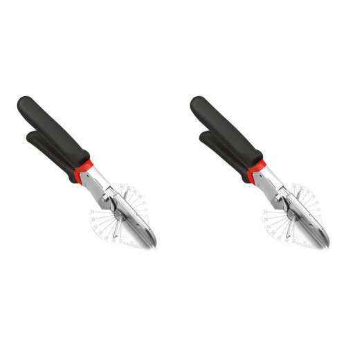 2X Angle Miter Shears Cutter Tool,Handheld High Carbon Steel Trunking Shears,Trim Cutter Hand Tool