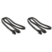 2X GPU PCIe 8-Pins Till 8-Pins (6+2)-Pins Nätadapterkabel för MSI MAG A850GL ATX3.0 A750GL ATX3.0 A850GL (Vit) ATX3.0 80 cm