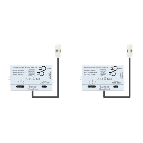2X Tuya Temperature Humidity  Sensor WiFi Temperature Humidity  Sensor with Temperature and Humidity Probe