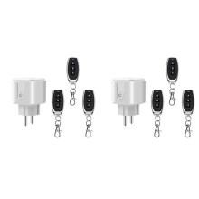 2X 433Mhz Draadloze Afstandsbedieningsschakelaar EU-Stekker 220V 16A voor Ventilatoren en Lampen, Energiezuinig