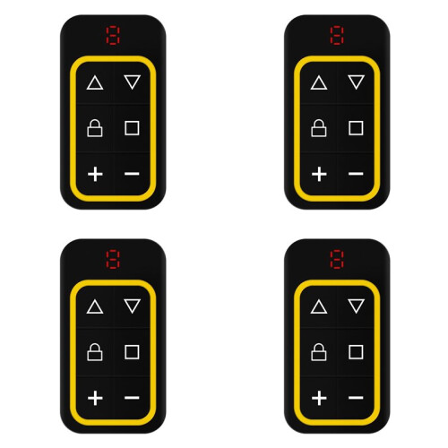 4X 8CH Multi Frequency Garage Door Remote Control 270-868MHZ RF Copy Remote Control Yellow