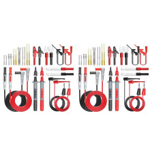 P1308D 50PCS Multimeter Silicone Test Lead Kit with Replaceable Needle Spanner Alligator Clip 4mm Banana Plug