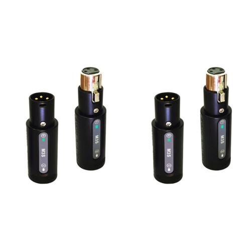 2X Wireless Microphone Xlr Adapter Transmitter Receiver Plug- Mic 2.4GHz for Dynamic Microphone Audio Mixer PA System