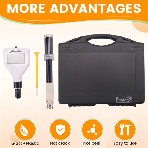 PH-98211 Digital Multipurpose PH Meter Acidity Meter PH Tester Soil Meter Tester med Vit Bakgrundsbelysning 2