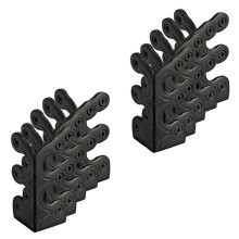 10PC Skiffers Baseboard Corner Protectors,Solid Brass Skirting Board Protectors,Baseboard Corner Protectors Black